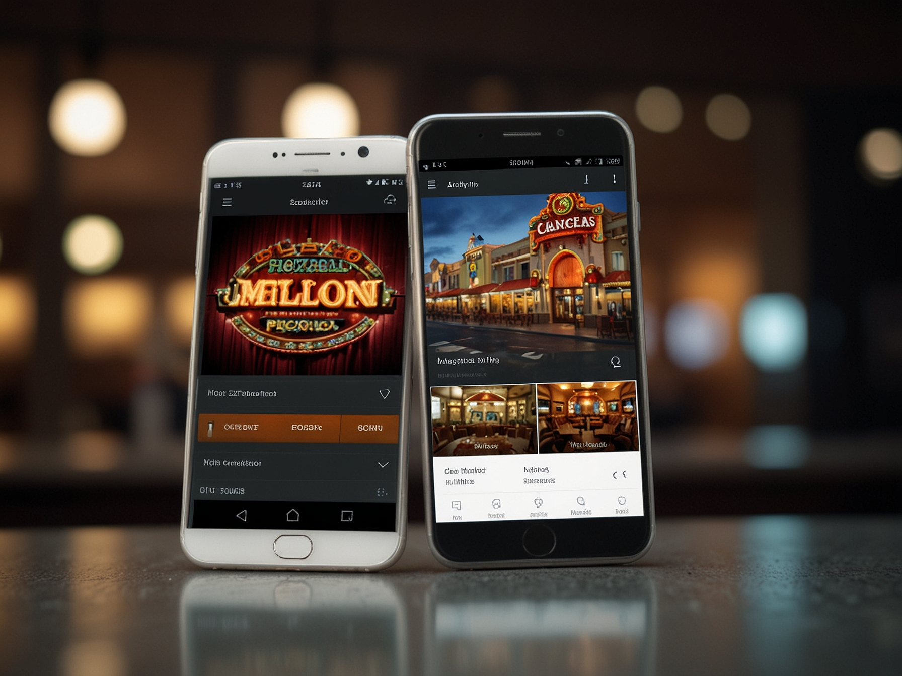 Elon Casino mobile app on phone screens